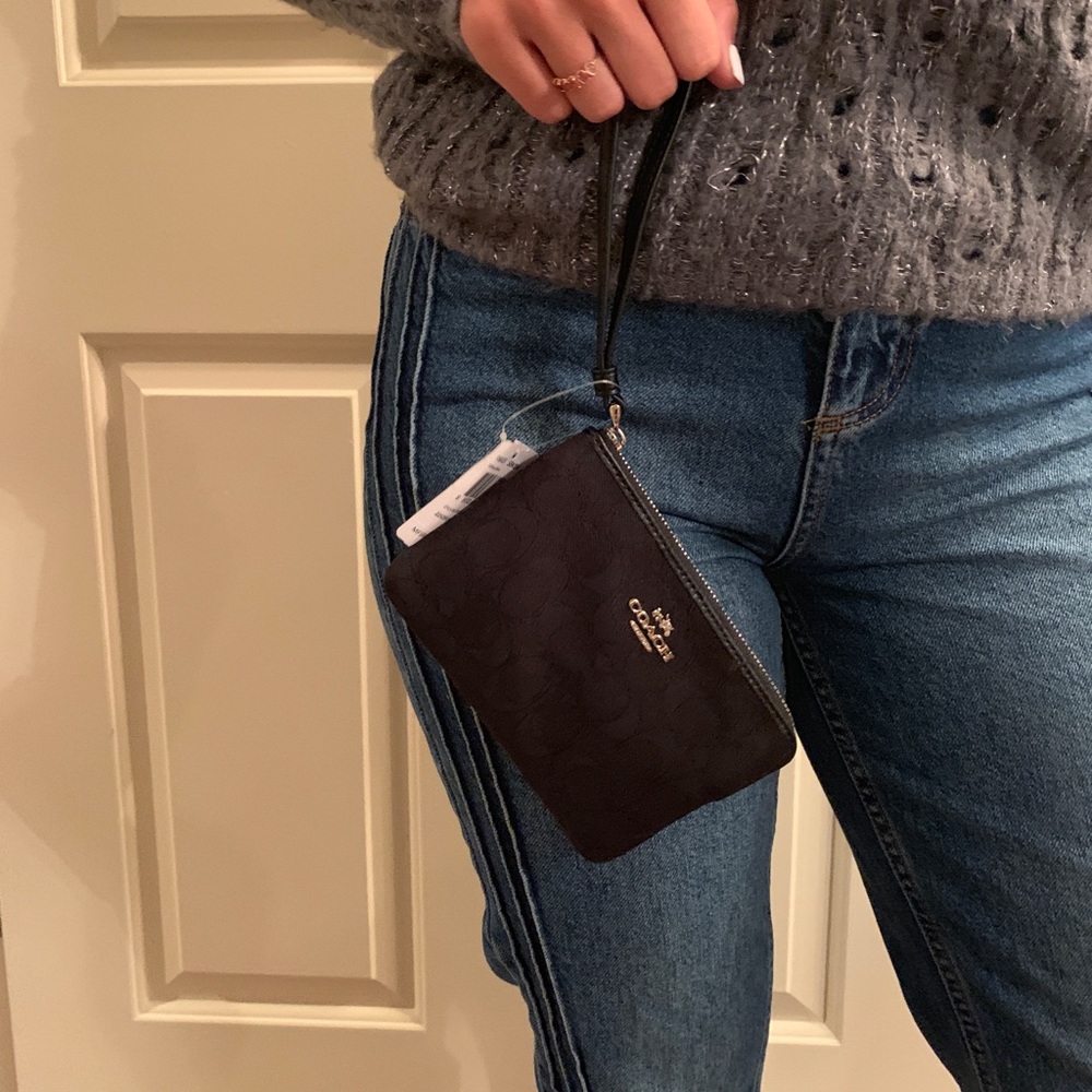 Coach Black Wristlet